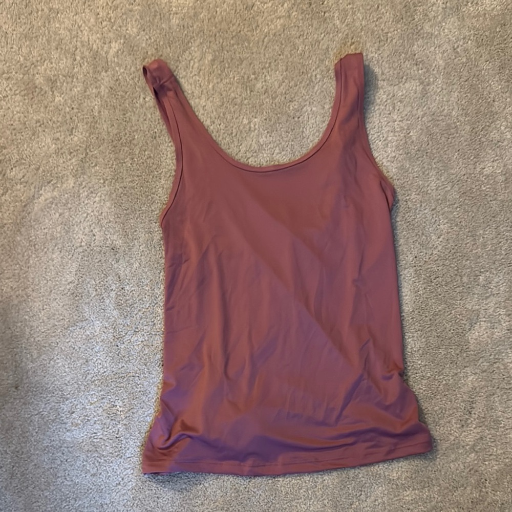 SHEIN Pink Fitted Sleeveless Tank Top